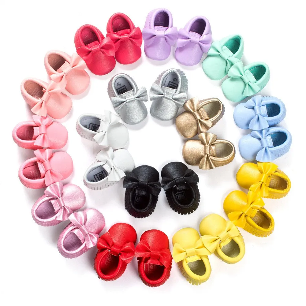 0-18M | Boys & Girls | Suede PU Leather Moccasins | Assorted Styles