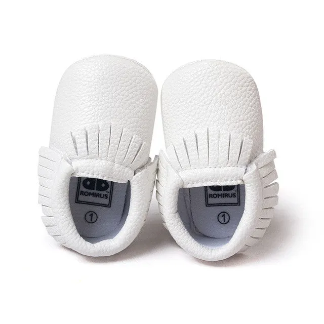 0-18M | Boys & Girls | Suede PU Leather Moccasins |  Assorted Styles