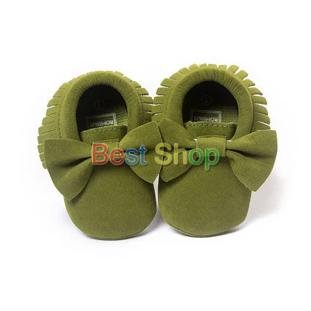 0-18M | Boys & Girls | Suede PU Leather Moccasins | Assorted Styles