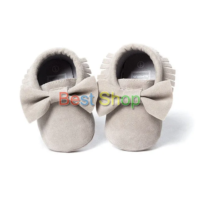 0-18M | Boys & Girls | Suede PU Leather Moccasins | Assorted Styles