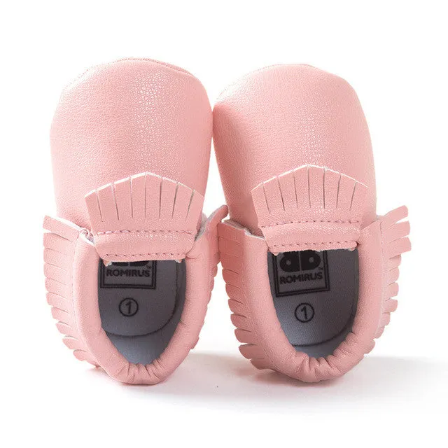 0-18M | Boys & Girls | Suede PU Leather Moccasins |  Assorted Styles
