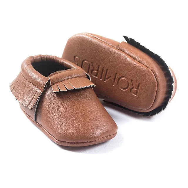 0-18M | Boys & Girls | Suede PU Leather Moccasins |  Assorted Styles