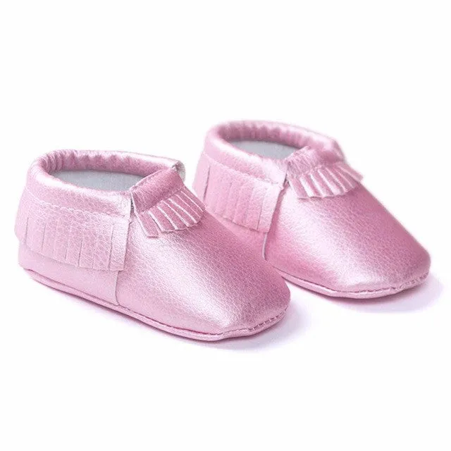 0-18M | Boys & Girls | Suede PU Leather Moccasins |  Assorted Styles