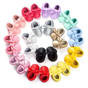 0-18M | Boys & Girls | Suede PU Leather Moccasins | Assorted Styles