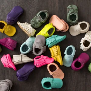 0-18M | Boys & Girls | Suede PU Leather Moccasins |  Assorted Styles