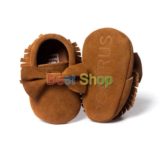 0-18M | Boys & Girls | Suede PU Leather Moccasins | Assorted Styles