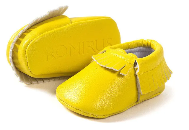 0-18M | Boys & Girls | Suede PU Leather Moccasins |  Assorted Styles
