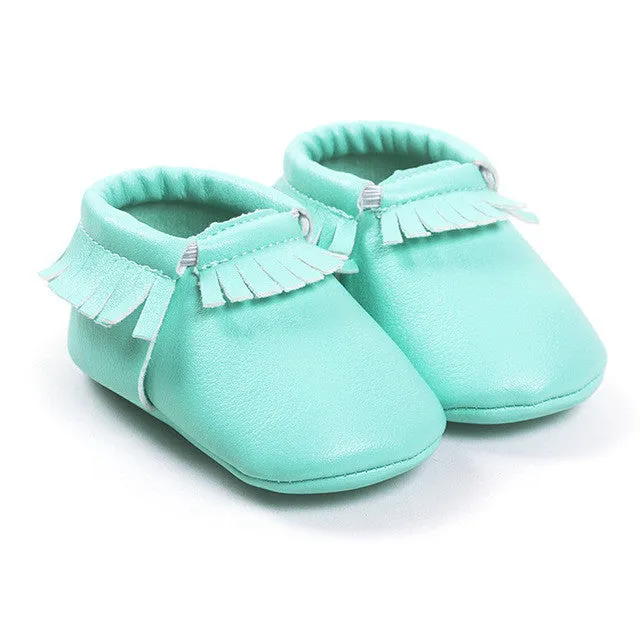 0-18M | Boys & Girls | Suede PU Leather Moccasins |  Assorted Styles