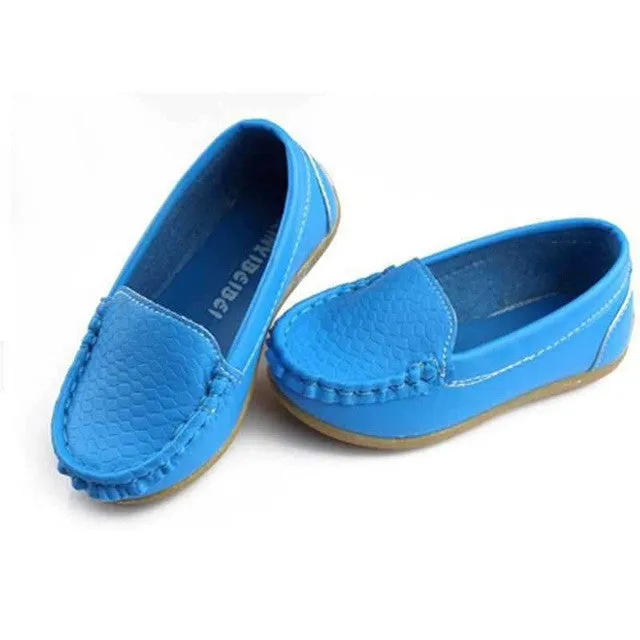 0-18M | Boys & Girls | Suede PU Soft Leather Soft Moccasins | Denim