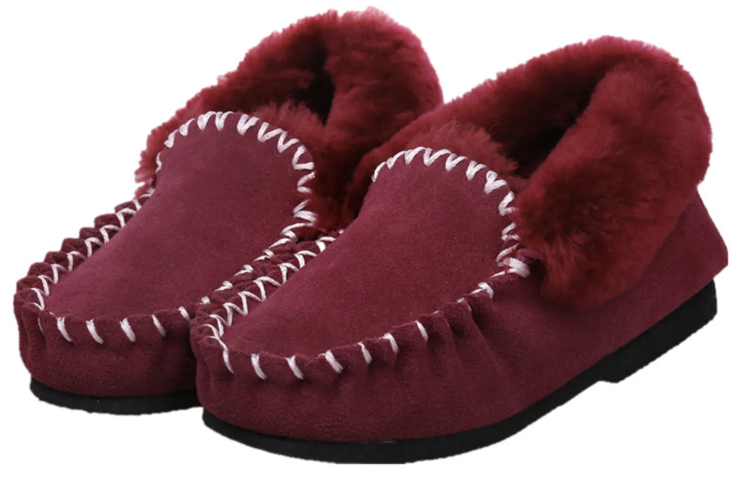 100% Australian Merino Sheepskin Moccasins Slippers Winter Casual Genuine Slip On UGG