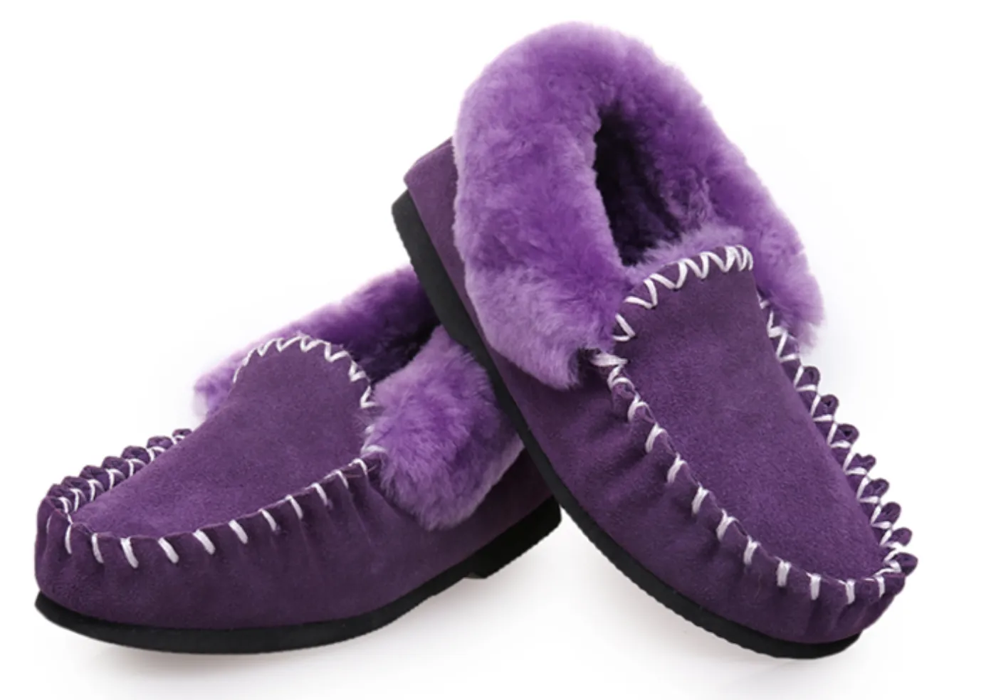 100% Australian Merino Sheepskin Moccasins Slippers Winter Casual Genuine Slip On UGG