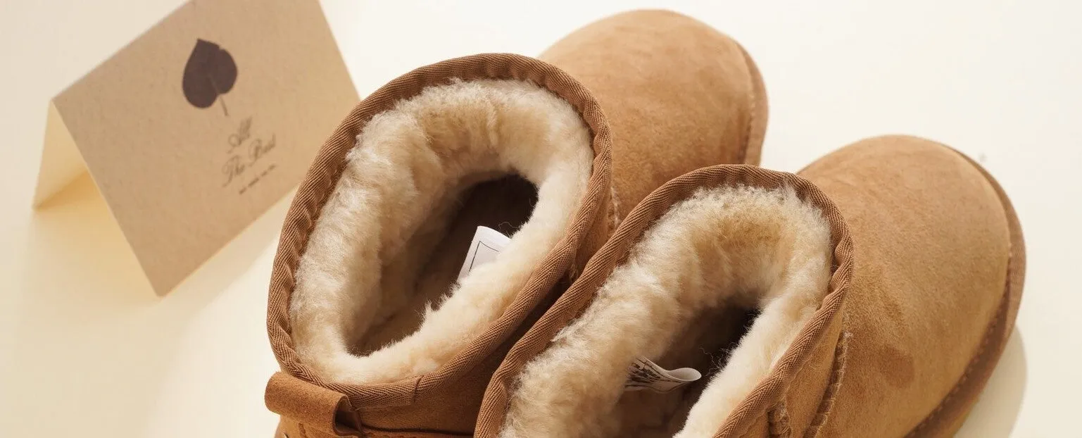 100% Australian Sheepskin UGG Ankle Boots Moccasins Slippers Shoes - Ultra Short