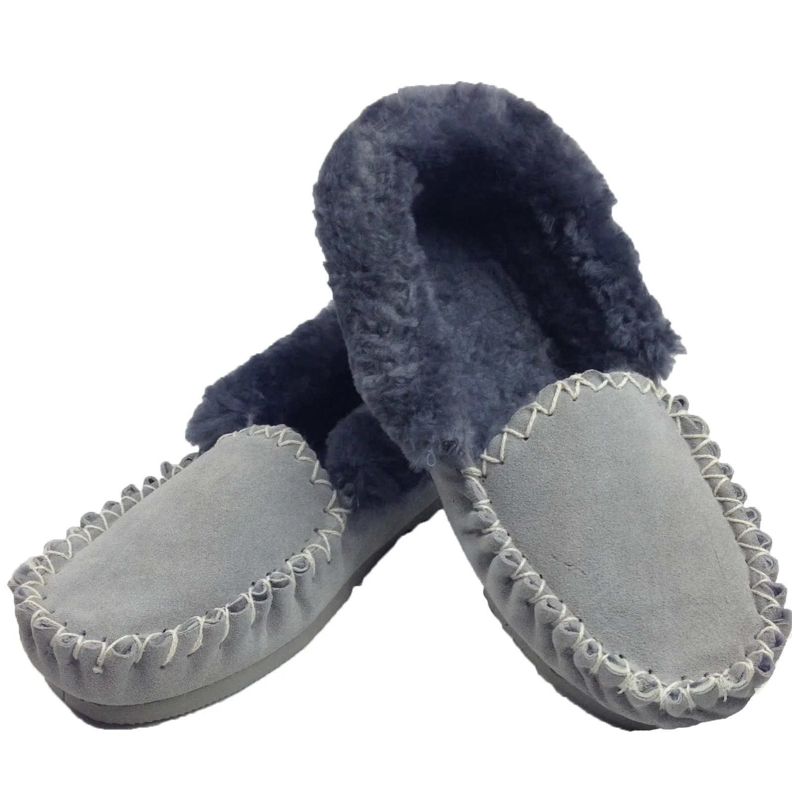 100% Sheepskin Moccasins Slippers Winter Casual Genuine Slip On UGG Non-Slip