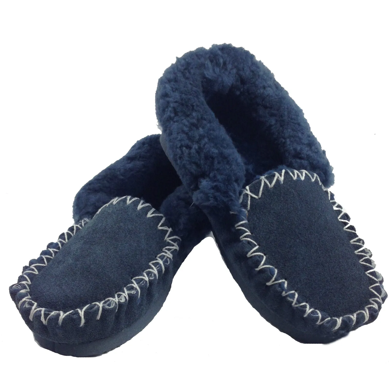 100% Sheepskin Moccasins Slippers Winter Casual Genuine Slip On UGG Non-Slip