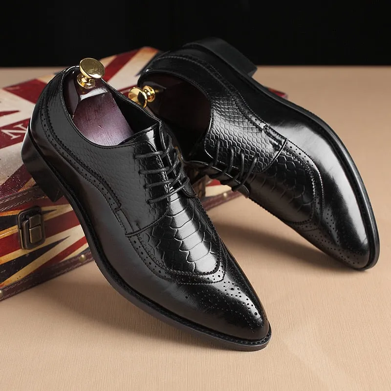 2020 High Quality Italian Leather Shoes Men Fashion Business Shoes Casual Shoes Pointed Toe Shoes Wedding Flat Dress Party Shoes