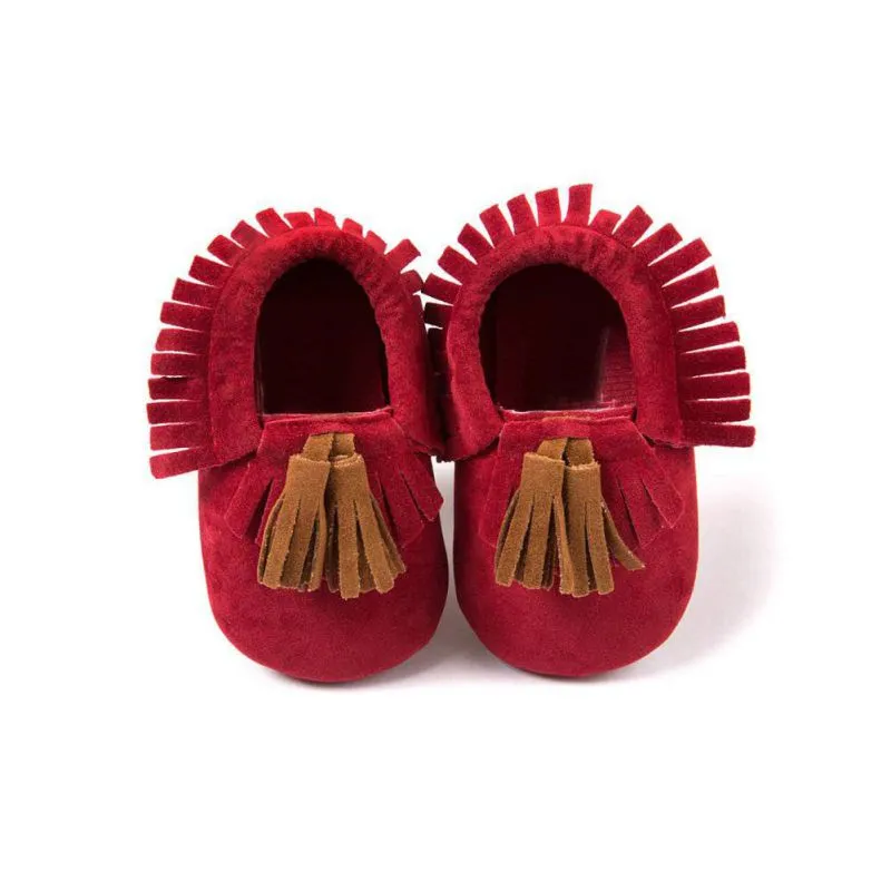 Adorable Soft PU Leather Tassel Moccasins For Infant & Toddler