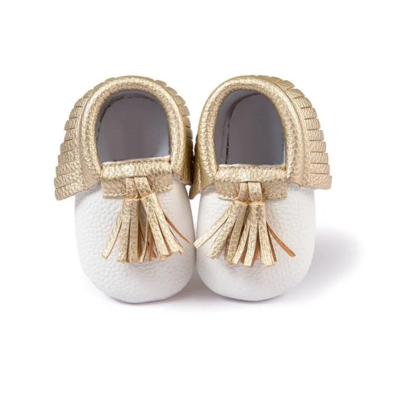 Adorable Soft PU Leather Tassel Moccasins For Infant & Toddler