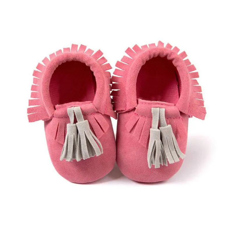 Adorable Soft PU Leather Tassel Moccasins For Infant & Toddler