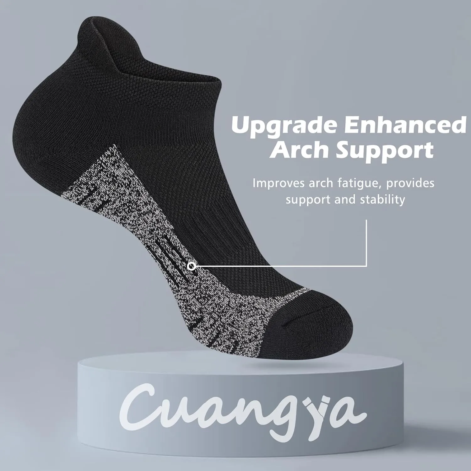 Ankle Socks Women Athletic No Show Socks Running Comfort Cushioned 5-Pairs