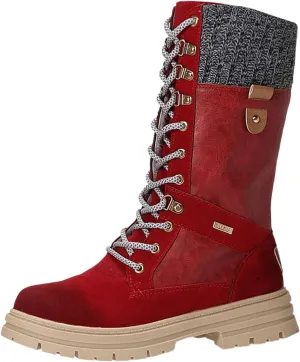 Autumn and Winter New Boots Fashion Style Lace Up Middle Sleeve Wool Mouth Thick Heel Women's Boots Boot Spats Men
