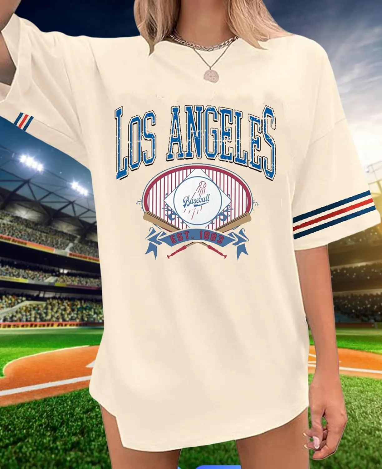 Baseball Shirt Women Oversized Baseball Mom Tshirts Game Day Short Sleeve Casual Loose Graphic Tees Tops