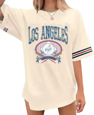 Baseball Shirt Women Oversized Baseball Mom Tshirts Game Day Short Sleeve Casual Loose Graphic Tees Tops