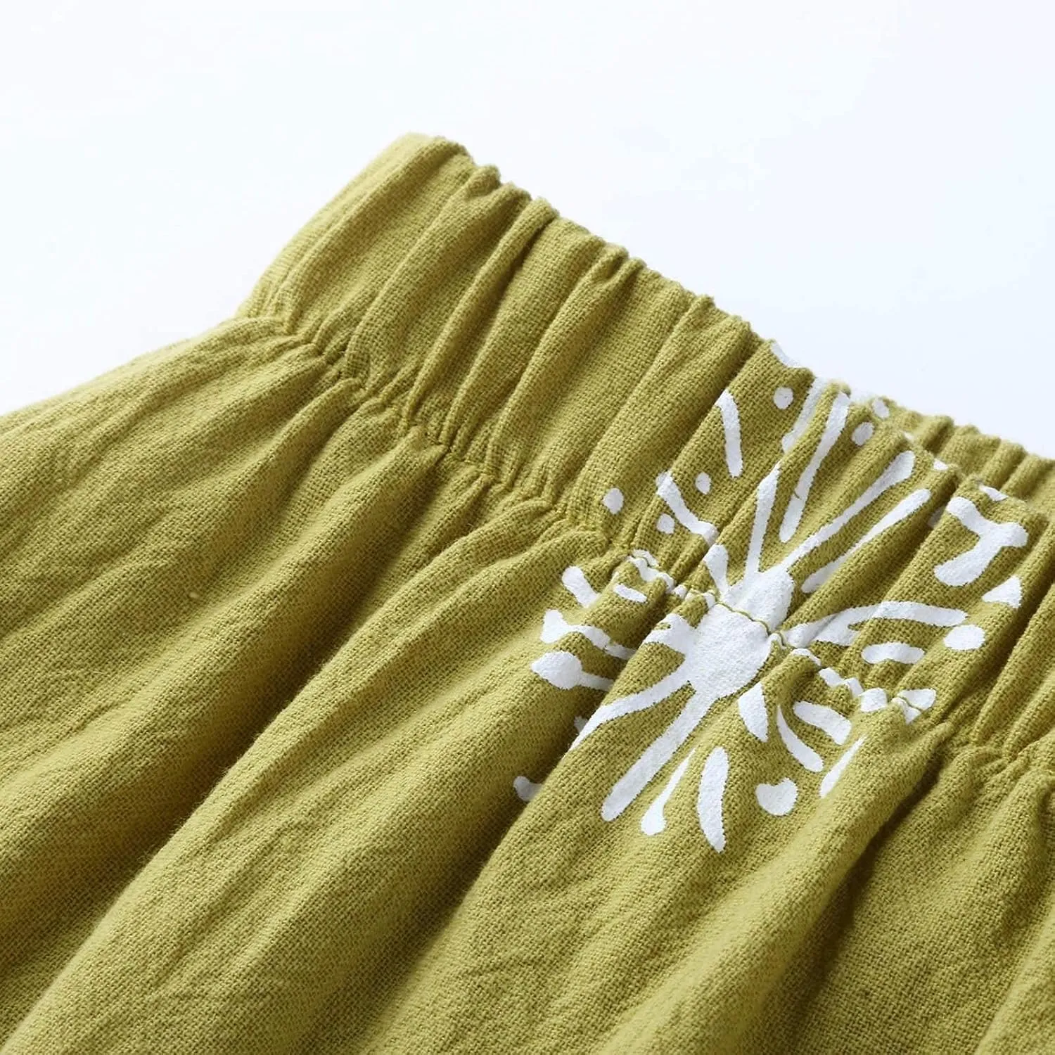 Bengbobar Linen Capri Pants for Women Wide Leg Sweatpants Casual Summer Capri Pants Comfy Baggy Trousers Palazzo Lounge
