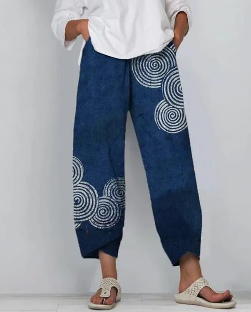 Bengbobar Linen Pants Women Wide Leg Sweatpants Casual Capri Pants Baggy Trousers Palazzo Pants Cropped Summer Trousers