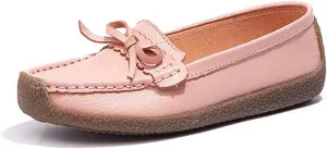 Casual Genuine Leather Comfortable Lightweight Driving Moaccasins Classic Fashion Buckle Slip On Ladies Driving Loafer Flat Shoes