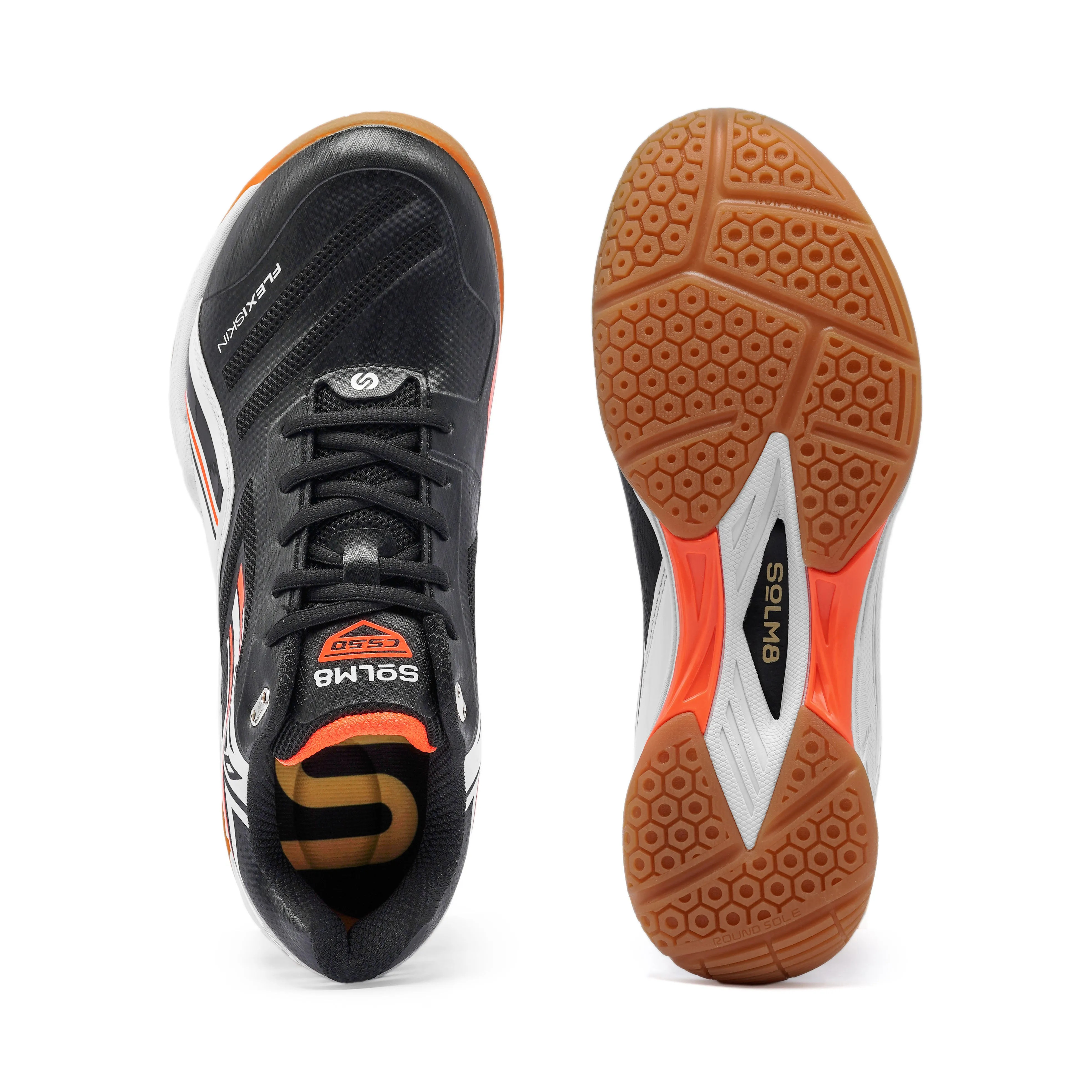 CS50 Black Orange All Court Shoes