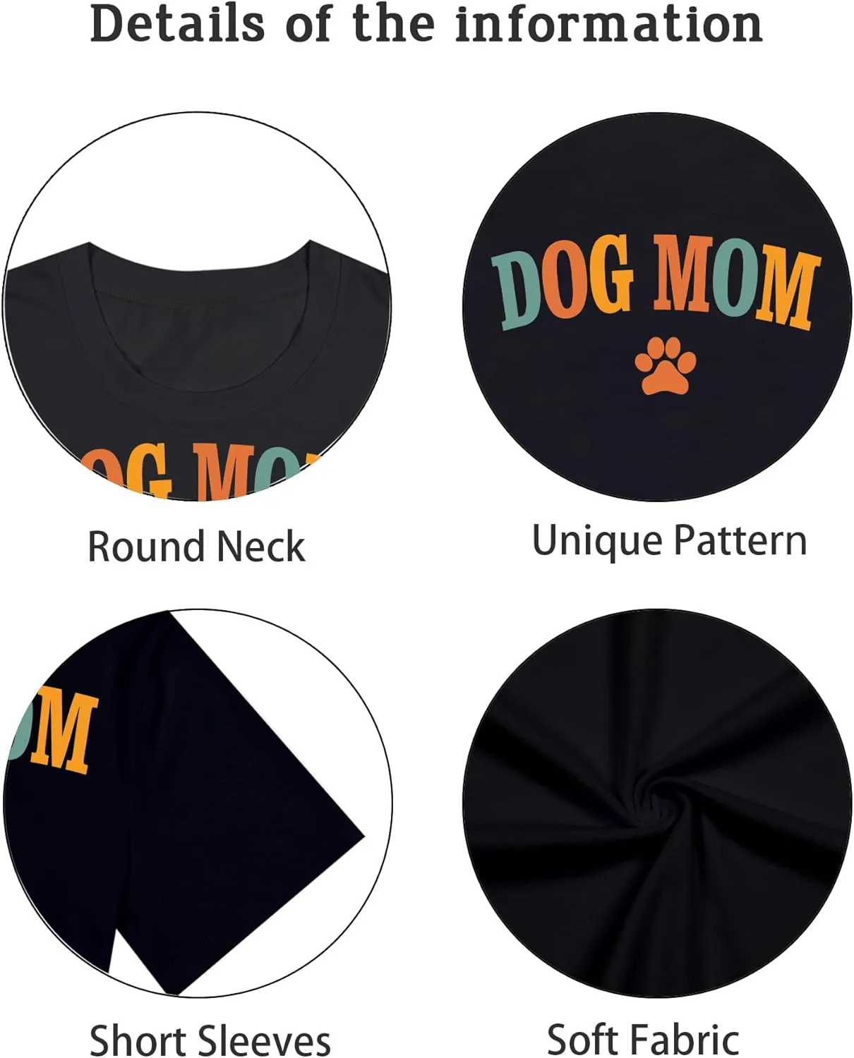 Dog Mom Shirt for Women Oversized Mama T-Shirt Funny Dog Paw Graphic Tees Casual Loose Tops