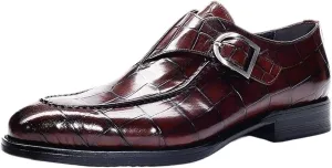 Dress Shoes for Men Classic Fish Print Business Flats for Men Designer Dress Shoes Stylish Loafers for Office Casual Wear