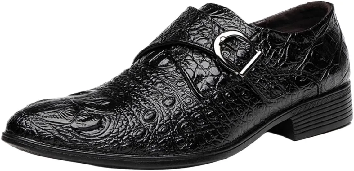 Dress Shoes for Men Classic Fish Print Men's Loafers Designer Dress Shoes for Christmas Parties