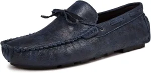 Driving Moccasins for Men Genuine Leather Stitching Details Deck Shoes 1-Eye Flat Heel Flexible Comfortable Driving Slip On for Any Attire