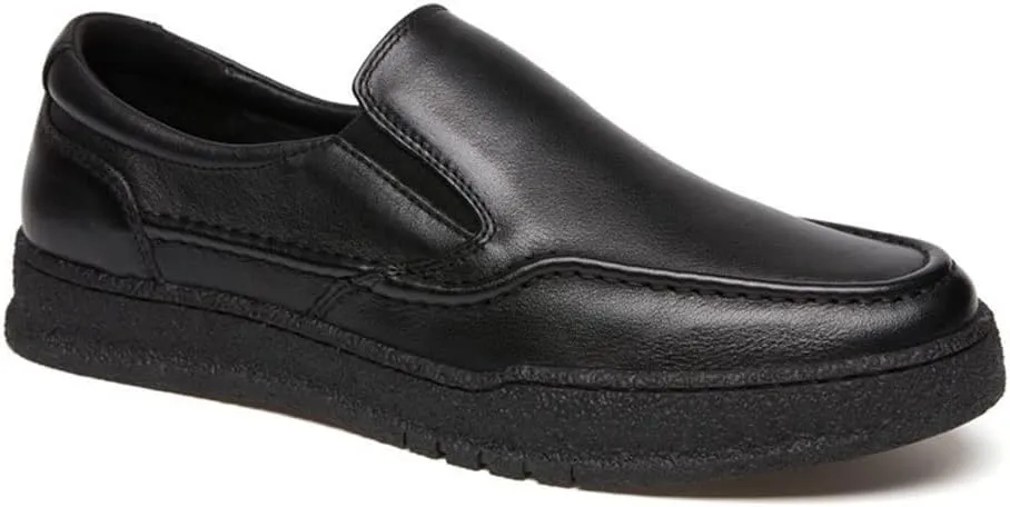Easy to Put and Remove. Loafer Shoes for Men Genuine Leather Classic Stitching Details Round Toe Rubber Sole Resistant Flexible Lightweight Anti-Slip Driving Slip on for All Occasions