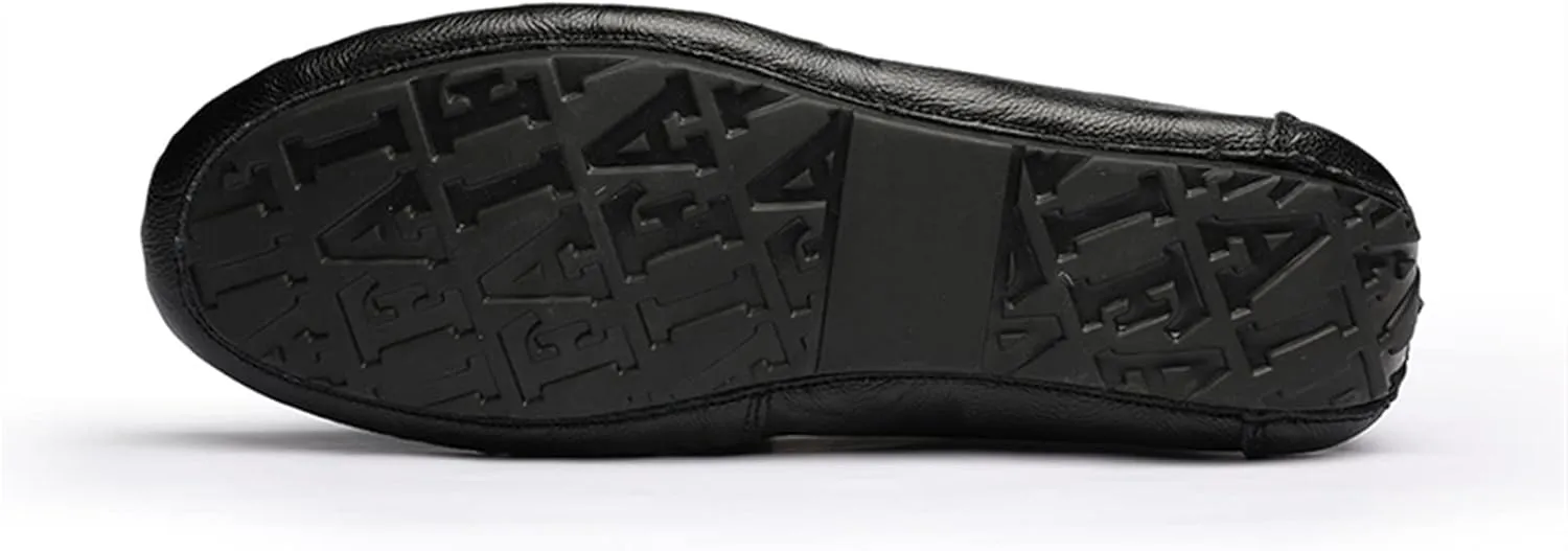 Easy to Put and Remove. Smoking Loafer Driving Moccasins for Men Genuine Leather Tassel Stitching Details Round Toe Lightweight Flexible Anti-Slip Resistant Flat Heel for All Occasions