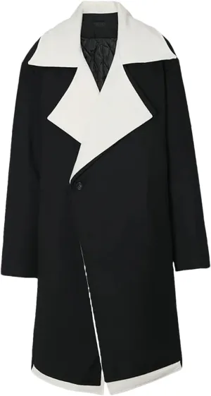 Fjnbbiot Loose Fit Belted Long Woolen Coat Parkas Notched Collar Single Breasted Wool Blend Over Pea Coat