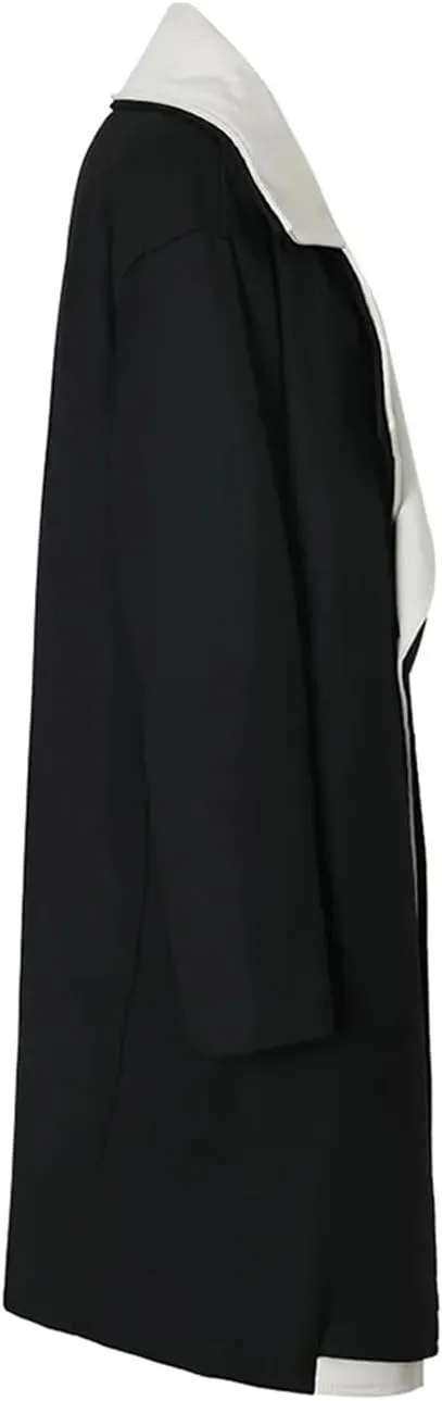 Fjnbbiot Loose Fit Belted Long Woolen Coat Parkas Notched Collar Single Breasted Wool Blend Over Pea Coat