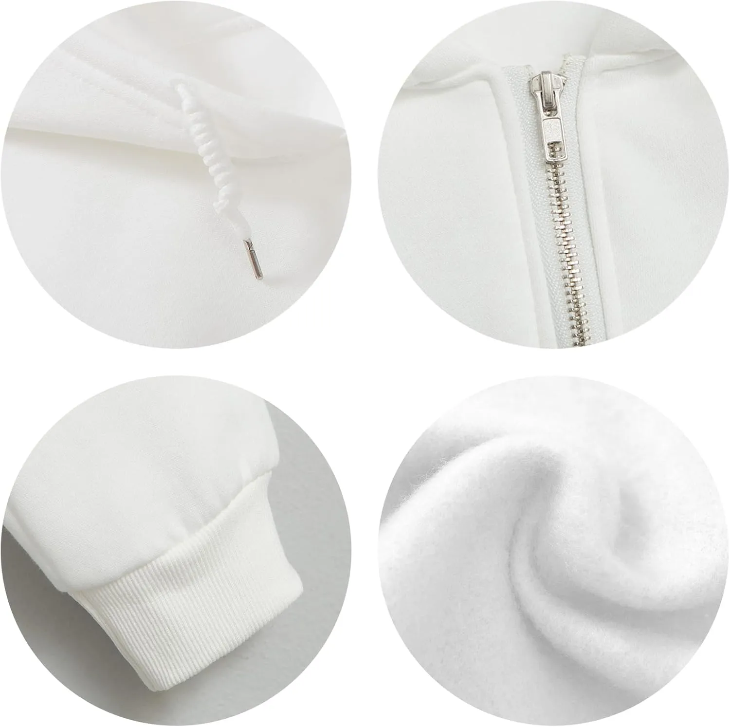 Fleece Cropped Zip Up Hoodie for Women Cute Drawstring Hooded Sweatshirts Casual Solid Crop Jacket Top with Pockets
