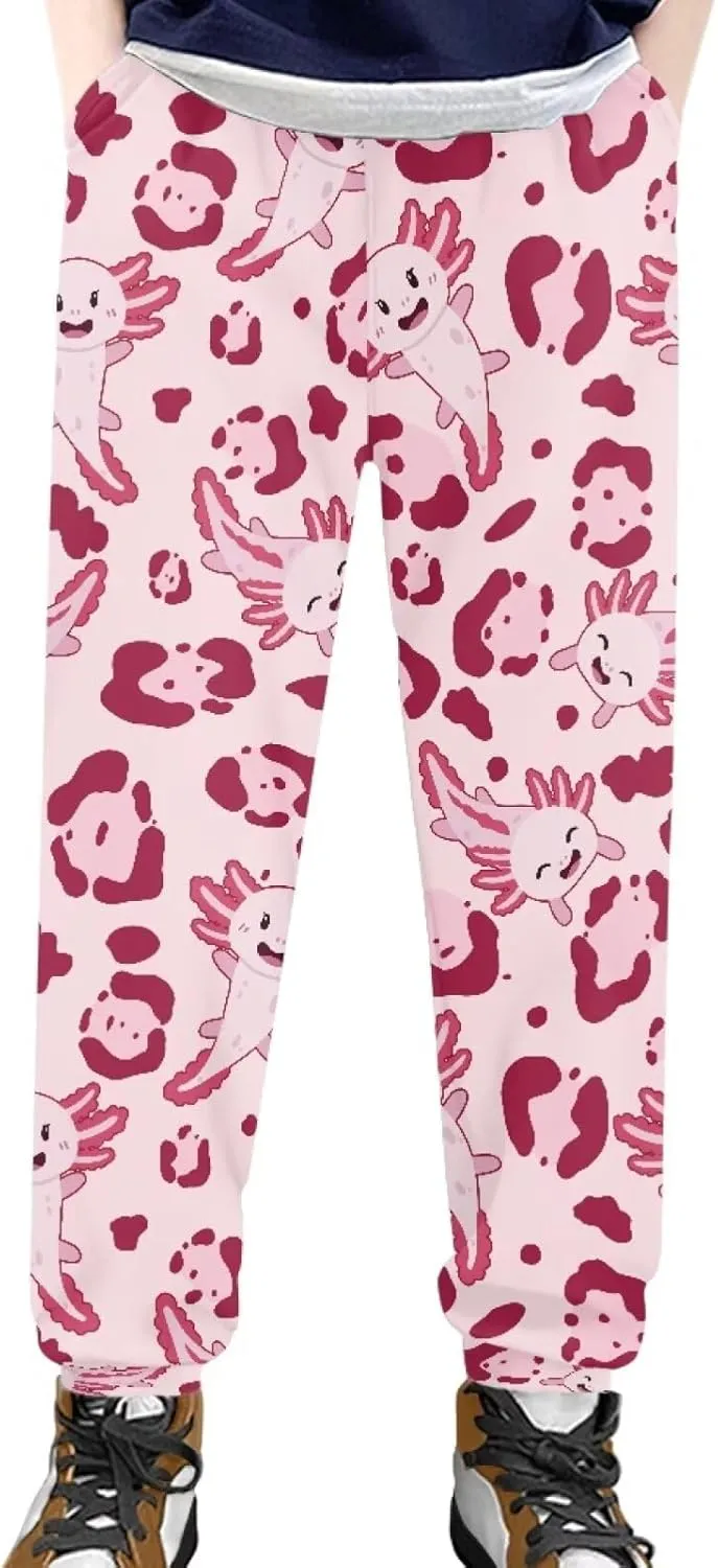 Girls Active Jogger Sweatpants Novelty Casual Boys Athletic Pants