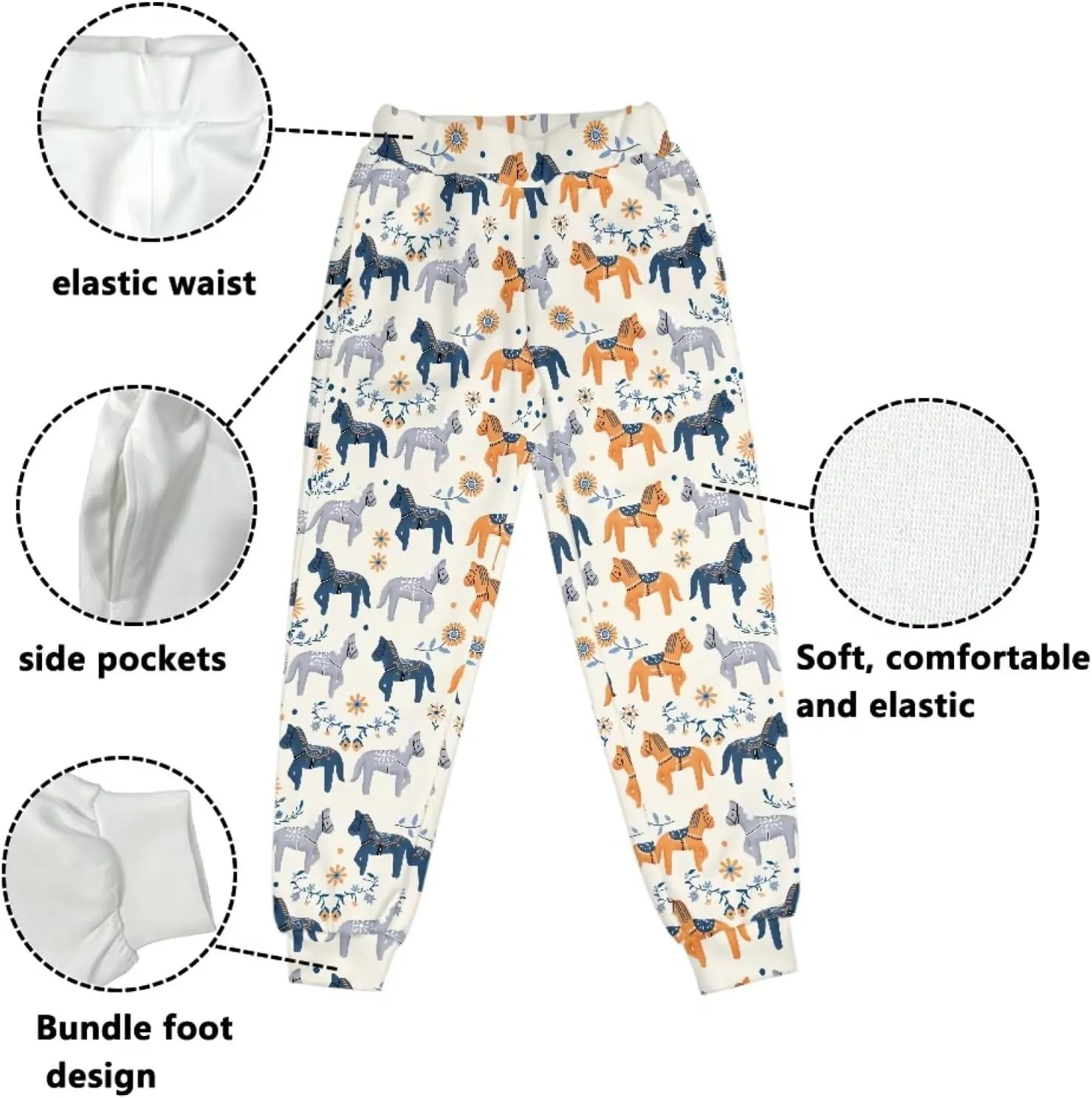 Girls Active Jogger Sweatpants Novelty Casual Boys Athletic Pants
