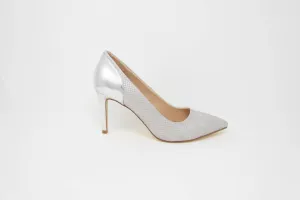 Glamour Cynthia Silver High Heel Shoes