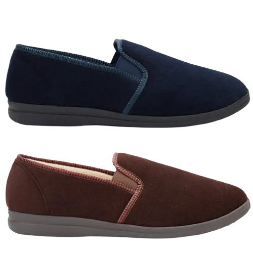 GROSBY Percy Mens Slippers Shoes Indoor Outdoor Casual Slipper Moccasins