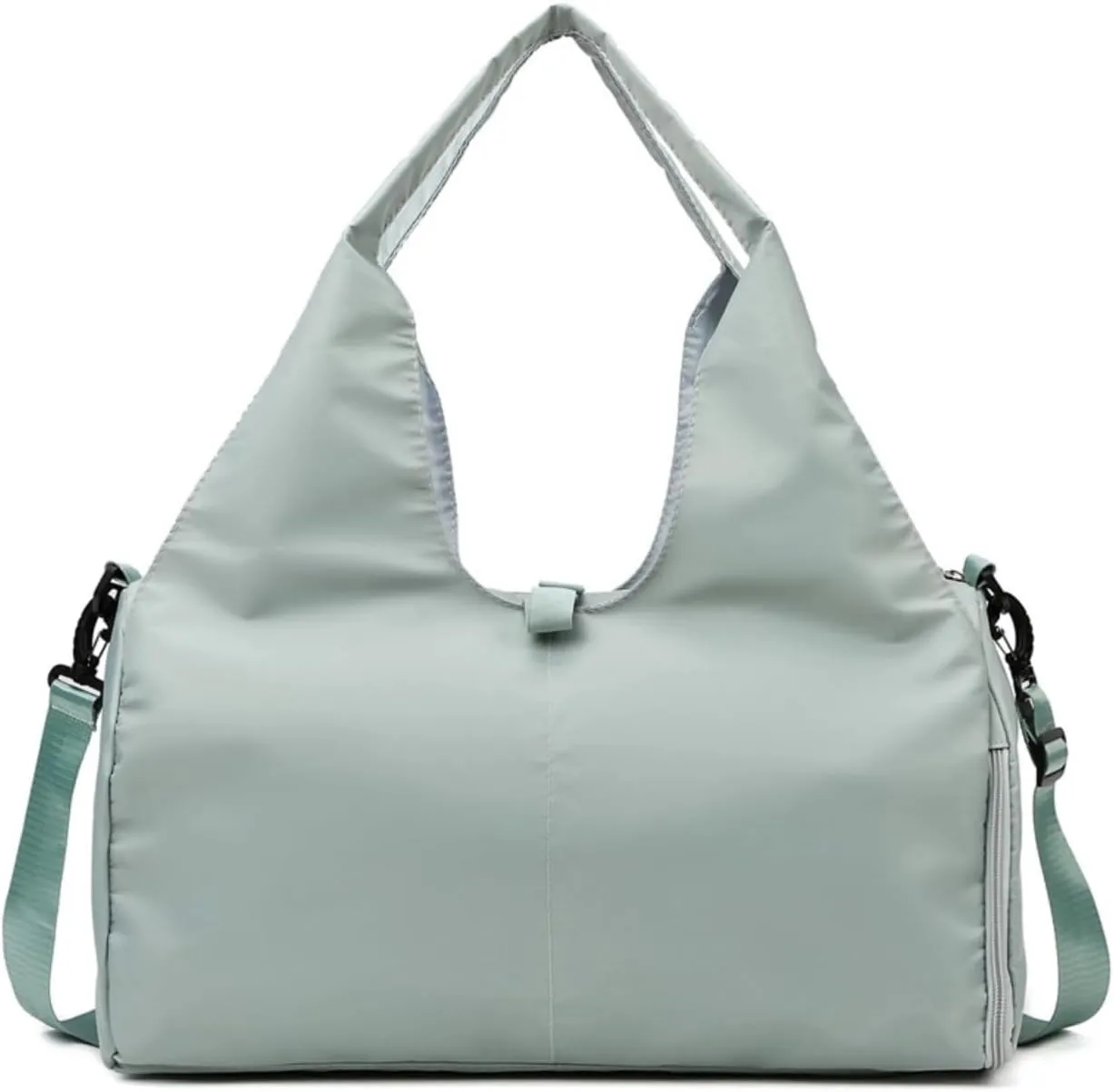 Gym Bag Travel Duffel Carry On Bag for Women Yoga Mat Compatible with Shoe Compartment Sports Waterproof Lightweight Tote Bag (Green)
