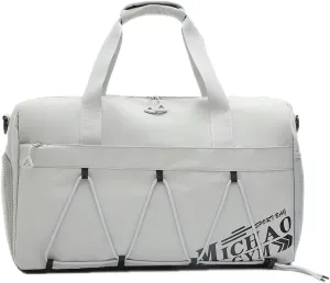 Gym Bag with Shoes Compartment, Stylish Duffle Travel Bag for Plane, Lightweight Duffle Bag for Women, Sport Gym Tote Bag with Wet Pocket (Grey)