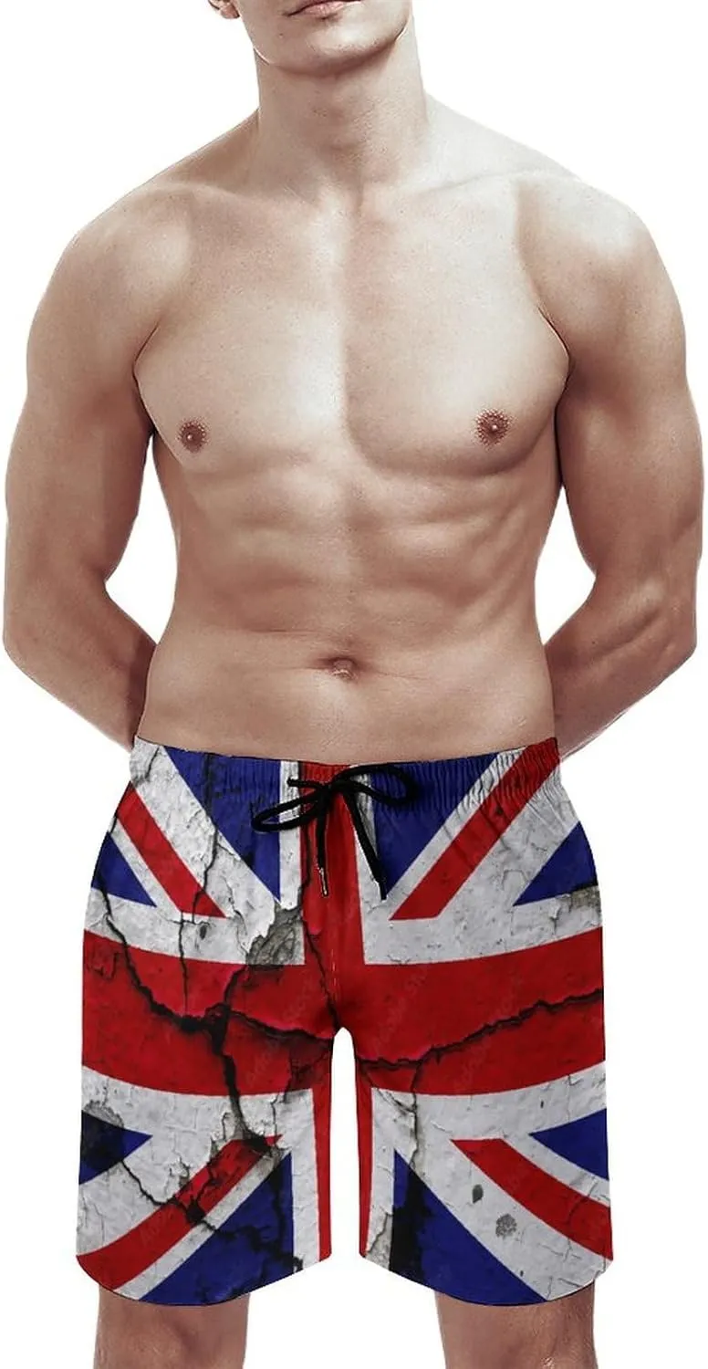 Jamaica Flag Mens Shorts Casual Classic Fit Workout Beach Shorts Quick Dry with Elastic Waist and Pockets