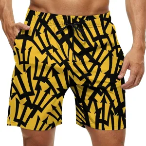 Jamaica Flag Mens Shorts Casual Classic Fit Workout Beach Shorts Quick Dry with Elastic Waist and Pockets