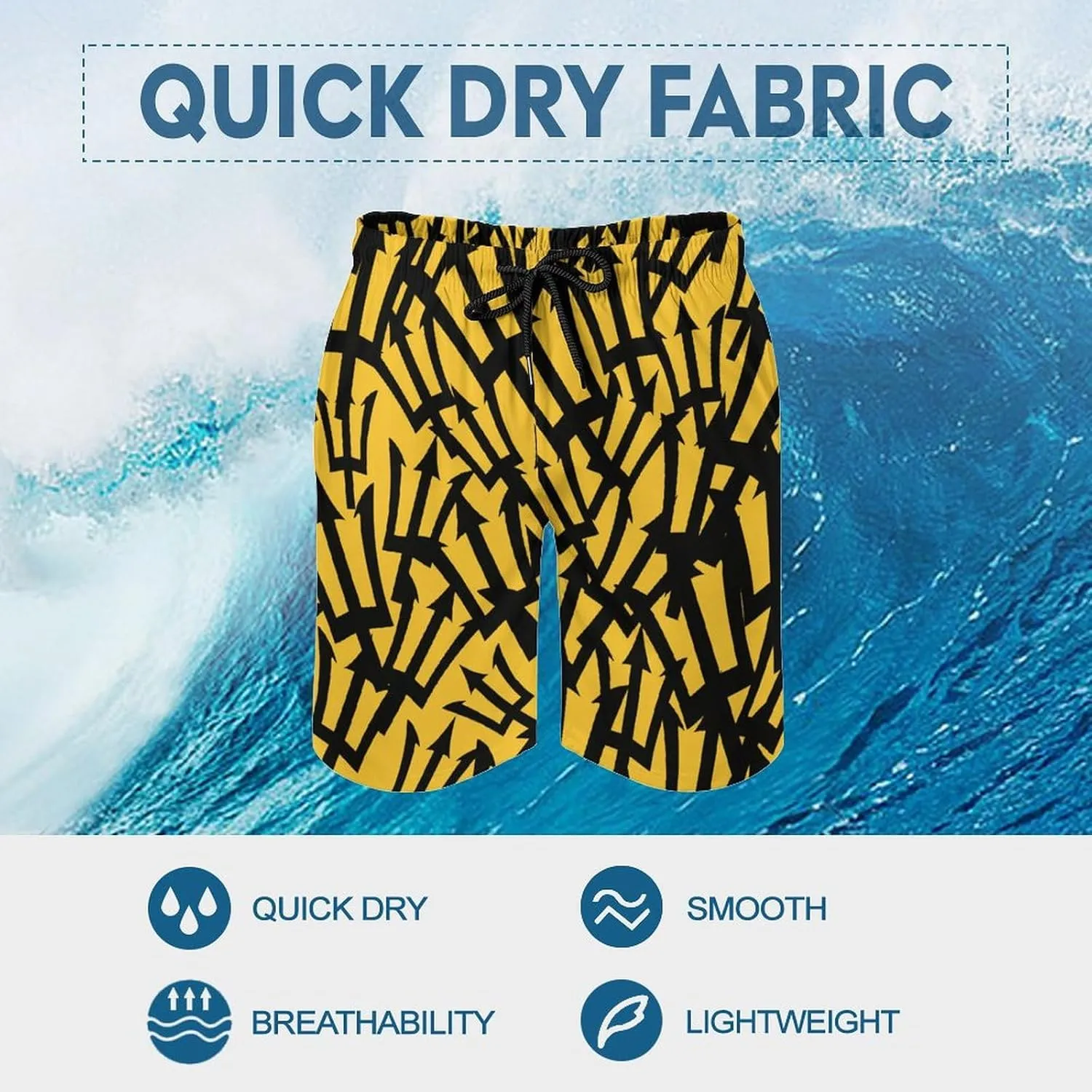 Jamaica Flag Mens Shorts Casual Classic Fit Workout Beach Shorts Quick Dry with Elastic Waist and Pockets
