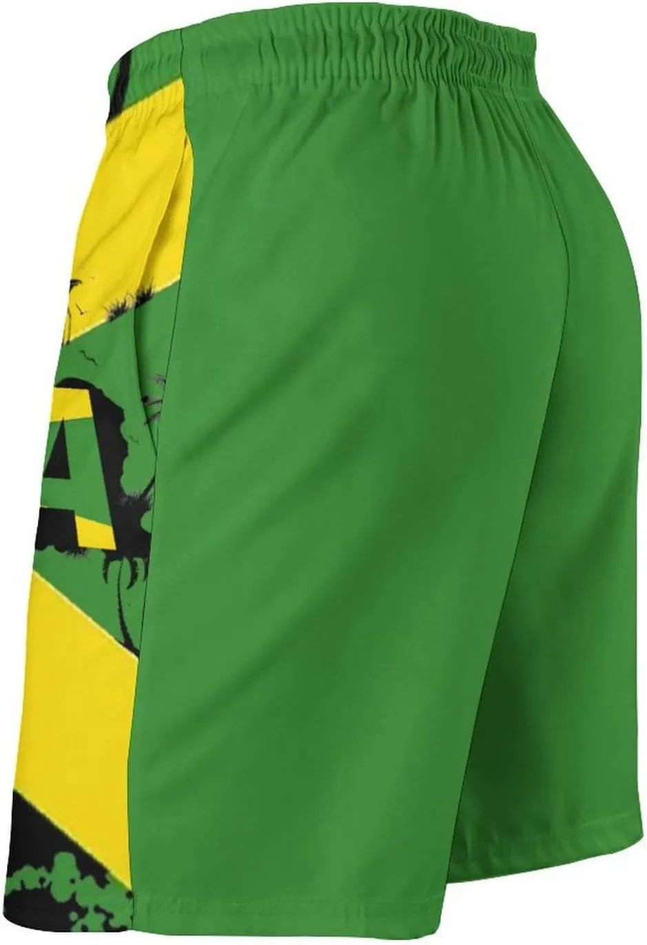 Jamaica Flag Mens Shorts Casual Classic Fit Workout Beach Shorts Quick Dry with Elastic Waist and Pockets