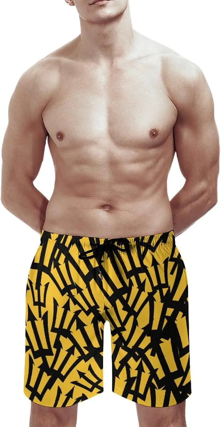Jamaica Flag Mens Shorts Casual Classic Fit Workout Beach Shorts Quick Dry with Elastic Waist and Pockets